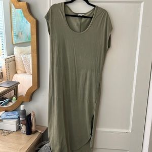 Green midi dress